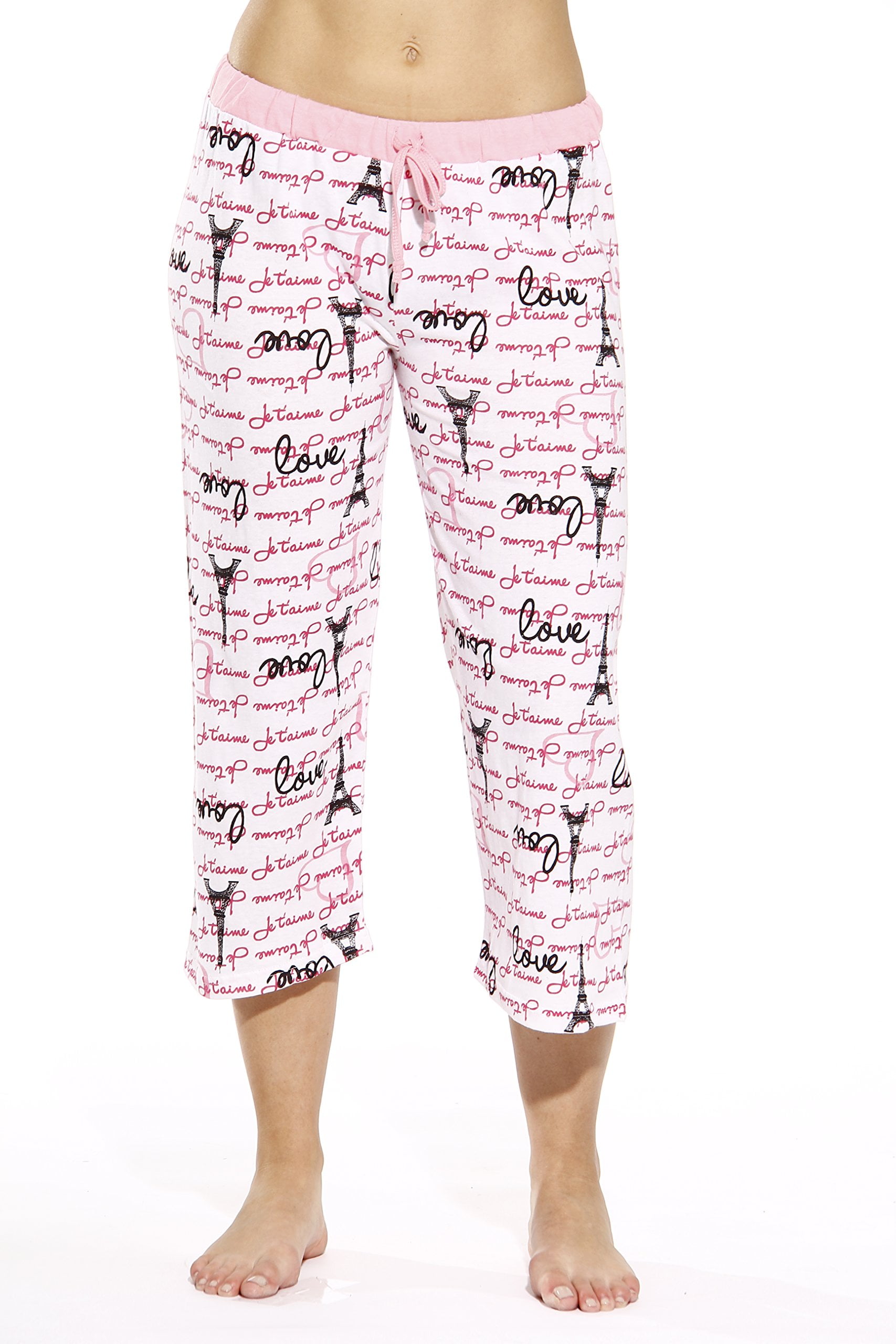 Women Pajama Bottom Capri Lounge Pants Soft Comfy Home Sleepwear with Pocket