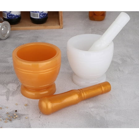 

garlic pugging pot Creative Garlic Pugging Pot Teacup Type Manual Grinding Polishing Pedestal Bowl Household Mortar and Pestle Set Garlic Minced Pounder (Golden