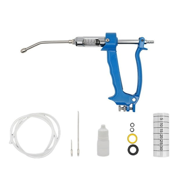 Pistola Per Somministrazione Veterinaria 2 In 1 | Dispositivo Dosaggio Continuo Regolabile | Per Animali: Maiali, Pecore, Bovini, Polli | Modelli 10ml, 50ml, 100ml - 4