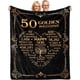 thumbnail image 1 of LHSHID Personalized Wedding Anniversary Blanket 50th Anniversary Blanket 50 Years Anniversary Golden Wedding Gifts for Couple Parents 50th Wedding for Wife Her Husband Him 60"x80", 1 of 8
