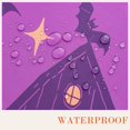 thumbnail image 3 of Halloween Tablecloth Waterproof – Spooky Pumpkin Design, Purple Table Cover for Halloween Party Decorations, Washable Spillproof Table Cloth for Indoor Outdoor Use, 60" Round, 3 of 6