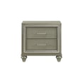 thumbnail image 2 of New Classic Furniture Lumina Wood 2-Drawer Nightstand in Silver Gray, 2 of 8