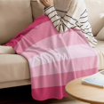 thumbnail image 4 of Throw Blanket for Couch Pink Soft Fleece Flannel Blankets Cozy Lightweight Blanket for Home Sofa Living Room Gradient Stripes Modern Bed Throws 30" x 40", 4 of 9