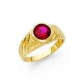 thumbnail image 1 of FB Jewels 14K Yellow Gold Cubic Zirconia CZ Mens Fashion Anniversary Ring Size 7.5, 1 of 1