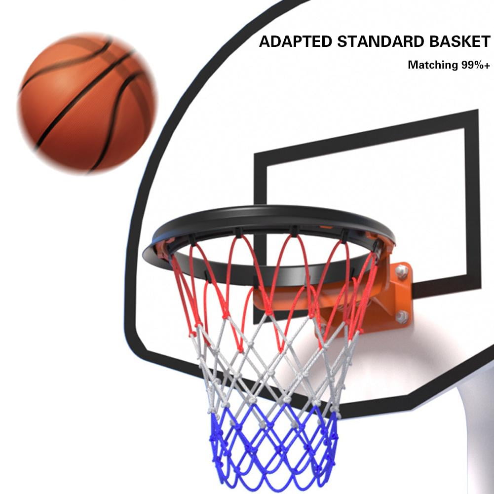 Portable Basketball Net Easy Install Throw-and-Attach System for Rimless Hoops, TPU Material, Universal Compatibility