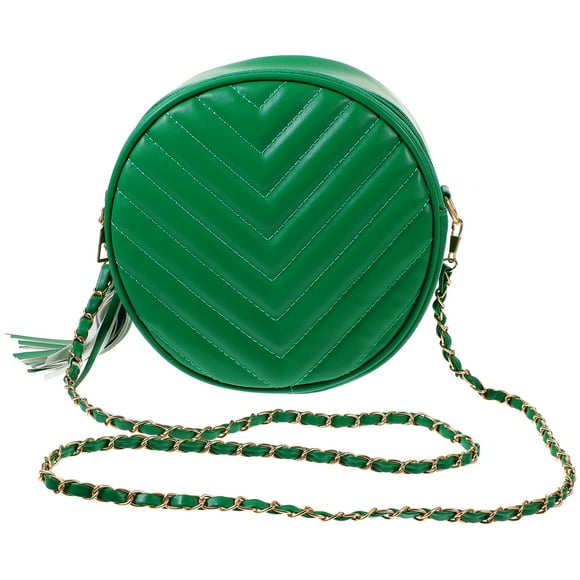 Body Bag For Women Crossbody Bag With Bead Embellished Tassel Shoulder Bag Pu Leather 19.0X7.5X2.3In 1Pcs