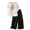 White, variant on IUYRTFE Women's Embroidered Short Sleeve Top and Cropped Pants Set with Pockets Cotton Linen Blend Casual Two Piece Outfit