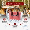 thumbnail image 2 of CAMP-ZERO 10 Liter 10.6 Quart Cooler with 2 Molded In Cup Holders, Coral, 2 of 10