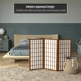 thumbnail image 2 of Red Lantern 3 ft. Short Window Pane Shoji Screen - Walnut - 3 Panels, 2 of 7