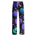 thumbnail image 5 of Womens Halloween Pajama Pants Pumpkin Print Elastic Waist Comfy Pjs Lounge Pants, 5 of 6
