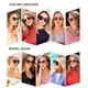thumbnail image 3 of Gafas de sol SOJOS Classic Oversized Round SJ2068 negro/gris, 3 of 5