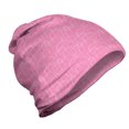 thumbnail image 1 of Abstract Unisex Beanie, Modern Minimal Pink Square, Hiking Outdoors, Pink White, by Ambesonne, 1 of 1