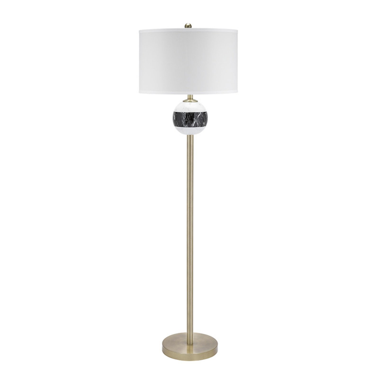 Cresswell Lighting Murrieta 62.75 in. Monochromatic Marble Stripe Floor