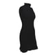 thumbnail image 5 of Txlixc Vestido de Mujer, Color Sólido Patchwork Malla Volante Transparente Sin Mangas Cuello Alto Mini Vestido Ajustado Txlixc Moda, 5 of 9