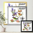 thumbnail image 4 of Designart 'Colourful Birds and Tropical Flowers I' Traditional Framed Art Print, 4 of 4
