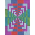 thumbnail image 1 of Ahgly Company Indoor Rectangle Patterned Blue Abstract Area Rugs, 5' x 7', 1 of 6
