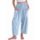 thumbnail image 1 of Pantalones Palazzo Harem Informales Holgados con Cordón para Mujer, para Verano, Playa, Viajes, Vacaciones, con Bolsillos. Azul XXL, 1 of 7