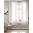 thumbnail image 2 of Pink Striped Curtains 63 Inch Length,Sheer Curtains for Bedroom Living Room Window Modern White Striped Abstract Art Aesthetics Rod Pocket Drapes Kitchen Curtains Small Half Window 42"x63" 2 Panels, 2 of 6