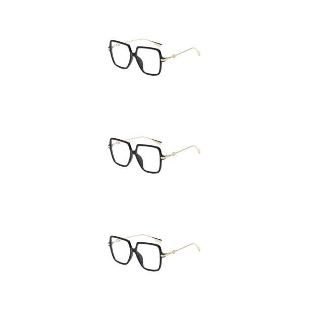 Qarigey Gafas cómodas y duraderas para largas horas de en la computadora, gafas antiluz azul, gafas para mujer, montura negra dorada Type1 NO1