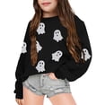 thumbnail image 4 of VOUZZA Boys Halloween Hoodie Ghost Graphic Long Sleeve Loose Pullover Top with Pocket, 4 of 4