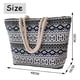 thumbnail image 2 of Bolso de playa Bolsos de playa Bolsos de mano para mujer Bolso de mano de lona bohemio a rayas para mujer con cierre de cremallera, utilitario, impermeable, estético Bolsos de playa, 2 of 6