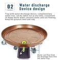 thumbnail image 5 of Happydeer Plants Saucer Tray with Drainage Device, 2Pcs 20in Plant Caddy with Wheels, Planter Stand (Coffee), 5 of 9