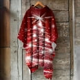 thumbnail image 6 of VINUSLI Long Cloak with Hood Women Warm Fleece Asymmetric Hem Pullover Christmas Cape Hoodie Red,Free Size, 6 of 9