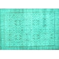 thumbnail image 1 of Ahgly Company Machine Washable Indoor Rectangle Abstract Turquoise Blue Contemporary Area Rugs, 5' x 7', 1 of 4