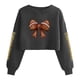 thumbnail image 3 of TaTaai Ladies Casual Loose Long Sleeve T Shirt Baseball Print Crew Neck Pullover Sports Sweatshirt Fashion Top Gift, 3 of 5