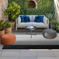 thumbnail image 2 of Black Gray Outdoor Rug for Patio/Deck/Porch, Non-Slip Large Area Rug 6 x 9 Ft, Farmhouse Vintage Gradient Wooden Plank Indoor Outdoor Rugs Washable Area Rugs, Reversible Camping Rug Carpet Runner, 2 of 8
