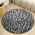 thumbnail image 4 of Leopard Print Pattern Soft Bedroom Round Area Rug, Washable Cute Nursery Circle Throw Mat, Non-Slip Contemporary Small Low Pile Floor Carpet for Dorm Bedside, 4 of 6