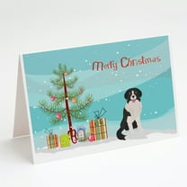 Caroline's Treasures Borador Christmas Greeting Cards with Envelopes, 5" x 7" (8 Count)