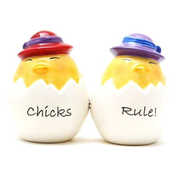 Pacific Giftware Chicks Rule Magnetic Salt & Pepper Shaker Set #8789