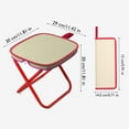 thumbnail image 3 of CxhicLuv Folding Portable Stool, Handbag-Style Camping Chair 11.8×11.8×11.4 Inch – Compact, Sturdy, Easy-to-Fold – Suitable for Camping, Fishing, Anglers, Campers, Red, 3 of 8