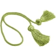 thumbnail image 2 of Decorative Double Tassel Curtain and Drapery Tieback / Holdback, 3" Tassel (7.5cm), 27" Spread (68.5cm) # CCT, Spring Green #L43 (Light Yellow Green) Set of 2, 2 of 3