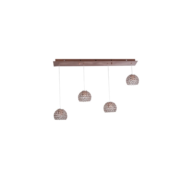 Candil 4 Luces Gamalux Globo Cristal cortado K9 Alto Brillo GOR130/4