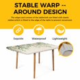 thumbnail image 4 of Sage Green Eucalyptus Leaves Table Cloths for 5 Foot Rectangle Tables, Weeping Floral Summer Botanical Patio Waterproof Elastic Fitted Tablecloths, Washable Rectangular Table Cover for Camping, 4 of 8
