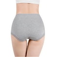 thumbnail image 7 of Elainilye Fashion Women Cotton Underwear High Waisted Sexy Lace Belly Tightening and Hip Lifting Oversized Cotton Underwear,Gray, 7 of 7