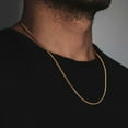 thumbnail image 2 of Metro Jewelry Foxtail Chain Necklace and Bracelet Set for Men in Stainless Steel with Yellow Gold Ion Plating 22 and 9 Inches Long 4 mm Wide Jewelry Set, 2 of 6