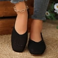 thumbnail image 4 of Samdudou Flats for Women Knit Mesh Slip On Ballet Shoes Closed Toe Lightweight Casual Loafers Breathable Footwear for Work Travel, 4 of 9