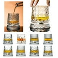 thumbnail image 5 of Whiskey Glasses Set of 2, Rotatable Tumbler Crystal Glass Cups, Drinking Glasses with 2Pcs Creative Coasters - for Scotch,Bourbon,Cocktails, 5 of 11