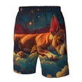 thumbnail image 4 of Vsdgher Colorful Starry Sky Sleep Dog Men's Beach Shorts, Surfing shorts, Swim trunks, Quick Dry Swim Trunks for Surfing Beach Fun -X-Large, 4 of 6