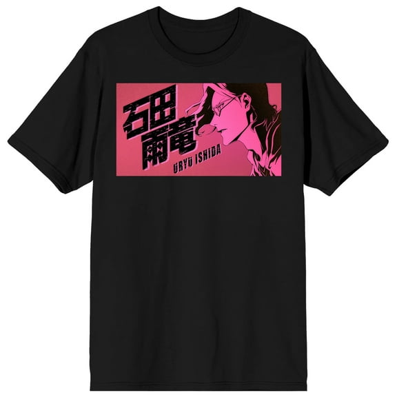 Bleach 1000 Year Blood War Uryu Ishida Adult Black Crew Neck Short Sleeve T-shirt-Medium