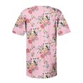 thumbnail image 4 of Yuwull Womens Summer Tops Hide Belly Tunic 2023 Summer Plus Size Tops Short Sleeve T Shirts Cute Flowy Henley Tshirt Casual Dressy Blouses for Leggings, 4 of 5