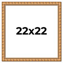 22x22 Frame Gold Real Wood Picture Frame Width 1.5 inches | Interior Frame Depth 0.5 inches |