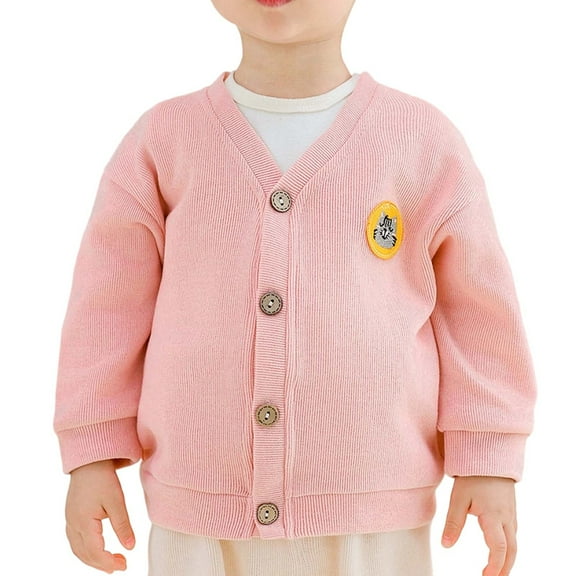 MEZZALL Kids Baby Girls Knit Cardigan Sweater Long Sleeve Outerwear Soft Casual Jacket Long Sleeve Tops For Toddler Autumn Solid Color Breathable Child Clothes