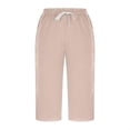 thumbnail image 5 of Delayuji Womens Capri Pant Loose Fit Casual High Waisted Lightweight Baggy Yoga Pants With Pockets Summer, 5 of 5
