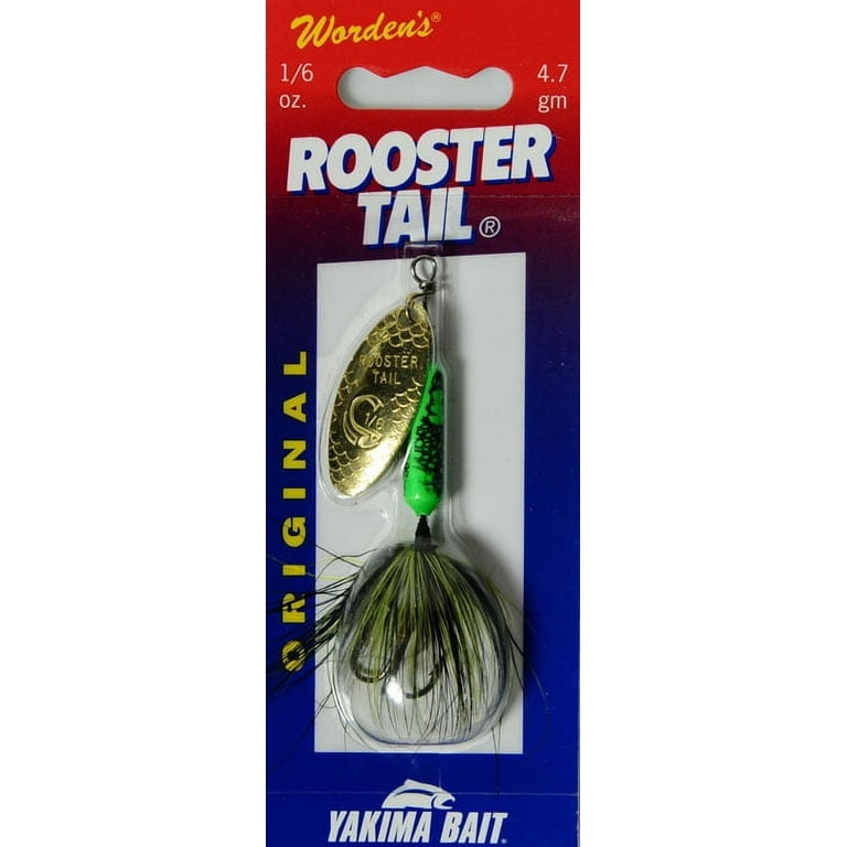 Yakima Bait Worden's Original Rooster Tail, Inline Spinnerbait Fishing  Lure, Green Caddis, 1/6 oz. 