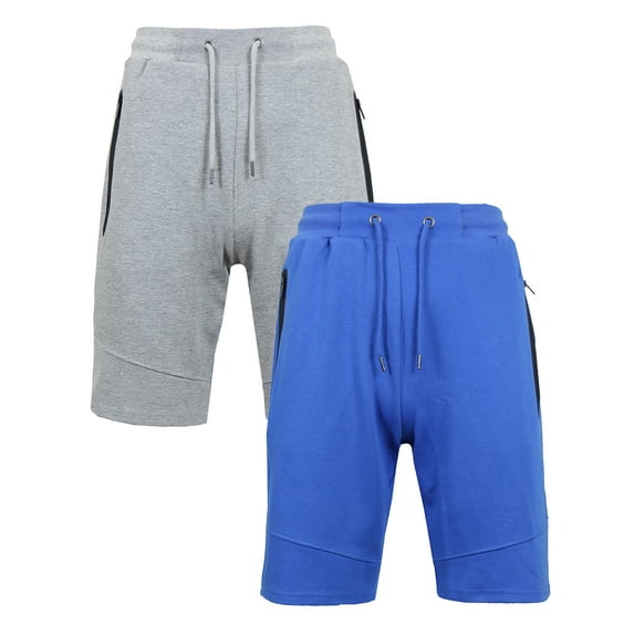 Men's lounge Tech Jogger Shorts with Zipper Side Pockets (2-Pack)