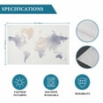 thumbnail image 6 of Soft Watercolor World Map Placemats Set of 4,Wipeable Washable Table Mats for Dining Tables, Minimalist Travel Art Print Place Mats for Kitchen Event Party Tabletop Decor, 6 of 9